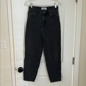 Reformation Faded Black High Rise Straight Leg Jeans Size 26